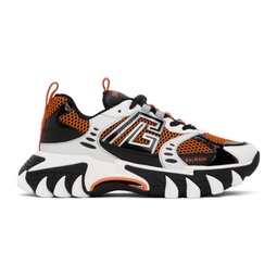 Orange & White B-East PB Sneakers 241251M237019