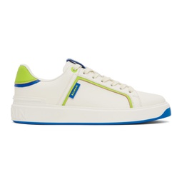White B-Court Smooth Leather Sneakers 241251M237009