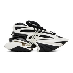 Black & White Unicorn Sneakers 241251M237028