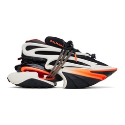 Black & Orange Unicorn Sneakers 241251M237024