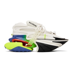 White & Multicolor Unicorn Sneakers 232251M237037