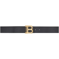 Black B Leather Belt 241251F001002