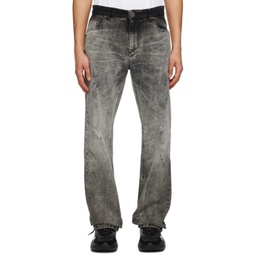 Gray Stonewashed Jeans 241251M186002