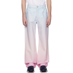 Blue & Pink Evian Edition Jeans 231251M186015