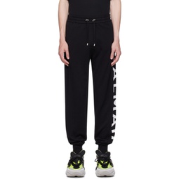 Black Printed Sweatpants 232251M190005