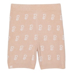 Barefoot Dreams Kids CozyChic Ultra Lite Barbie Monogram Biker Shorts (Little Kids/Big Kids)