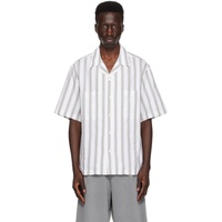 White & Gray Camicia Solana Shirt 241313M192012