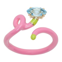 Pink & Green Baby Vine Tendril Ring 241172F024000
