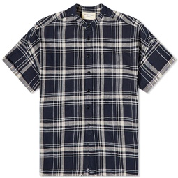 Beams Boy Check Short Sleeve Shirt Navy