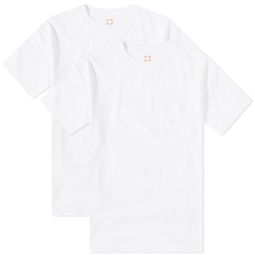 Beams Plus 2 Pack Pocket T-Shirt White