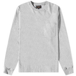 Beams Plus Long Sleeve Pocket T-Shirt Heather Grey