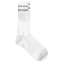 Beams Plus Schoolboy Sock White & Grey
