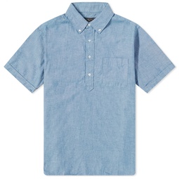 Beams Plus B.D. Pullover Short Sleeve Chambray Shirt Blue