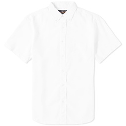 Beams Plus BD COOLMAX Linen Short Sleeve Shirt White