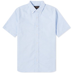 Beams Plus BD Short Sleeve Oxford COOLMAX Shirt Blue