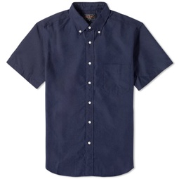 Beams Plus BD COOLMAX Linen Short Sleeve Shirt Navy