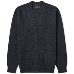 Beams Plus 7G Elbow Patch Cardigan Charcoal