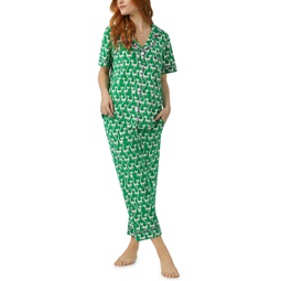 Womens Bedhead PJs Short Sleeve Cropped PJ Set