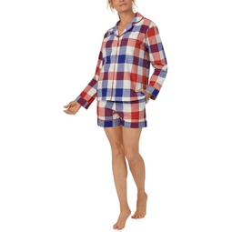 Bedhead PJs Organic Cotton Flannel Long Sleeve Short PJ Set