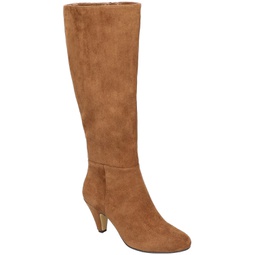 Womens Corinne Plus Suede Inside Zip Extra Wide Calf Tall Boots