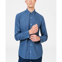 Mens Iconic Oxford Single-Pocket Button-Down Long-Sleeve Shirt