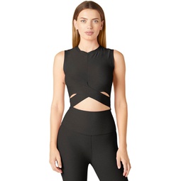 Womens Beyond Yoga Under Over Lightweight Cropped Muscle Tank
