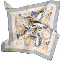 Bfacir 22.1in Square Silk Like Head Scarf 100% Mulberry Silk Scarfs for Women Breathable Lightweight for Hair Wrapping