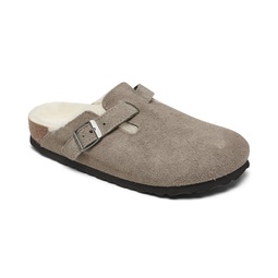 Womens Boston Shearling Suede Leather Clogs from Finish Line