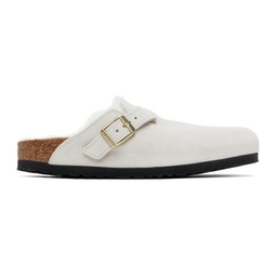 White Boston Shearling Loafers 241513F121026
