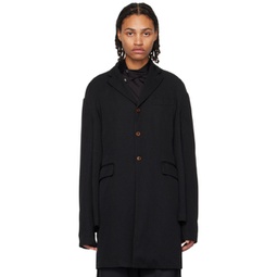 Black Tailored Coat 231935M176000