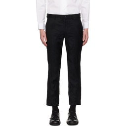 Black Embroidered Trousers 241935M191008