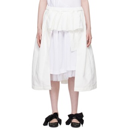 White Cutout Miniskirt 241935F090001
