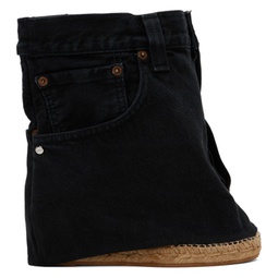 Black Jeansheels Wedge Heels 231852F122001