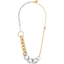 Gold & Silver Materialmix Necklace 232852M145001