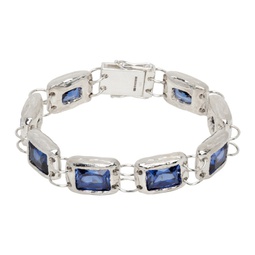 Silver & Blue Rose Bracelet 241379M142010
