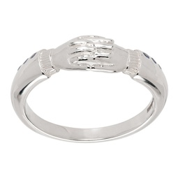 SSENSE Exclusive Silver Hands Of Thought Ring 241379M147015
