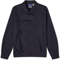 Blue Blue Japan Sashiko Wool Shirt Jacket Dark Navy