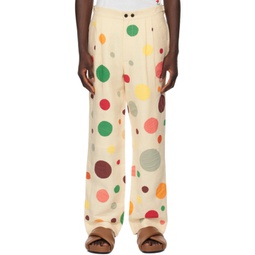 Off-White Dotted Applique Trousers 241169M191040