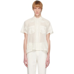 Off-White Savoy Ribbon Shirt 231169M192018