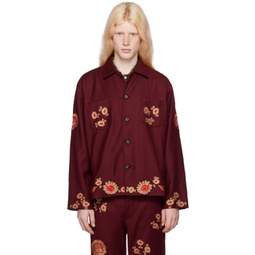 Burgundy Rococo Shirt 241169M192013