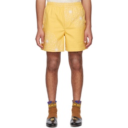 Yellow Soleil Shorts 231169M193008