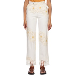 White Soleil Trousers 231169F087021