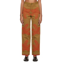 Brown Field Maple Trousers 232169F087013