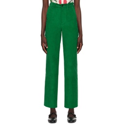 Green Standard Trousers 231169F087024