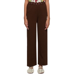 Brown Johnny Knit Trousers 241169F087021