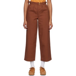 Brown Snap Trousers 231169F087016
