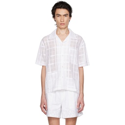 White Plaid Shirt 231169M192023