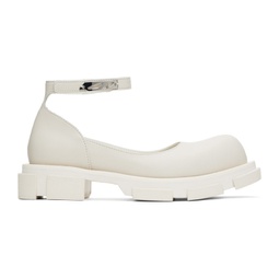 White Gao Mary Jane Loafers 241287M231006