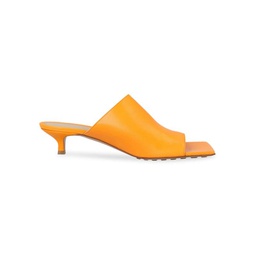 Bottega Veneta Women Stretch Mule In Orange Lambskin Sandals