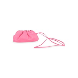 Bottega Veneta Mini Pouch Shoulder Bag In Pastel Pink Calfskin Leather